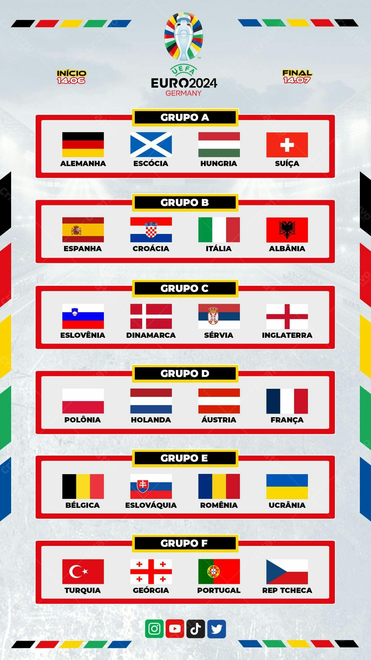 Flyer EURO 2024 PSD Editável