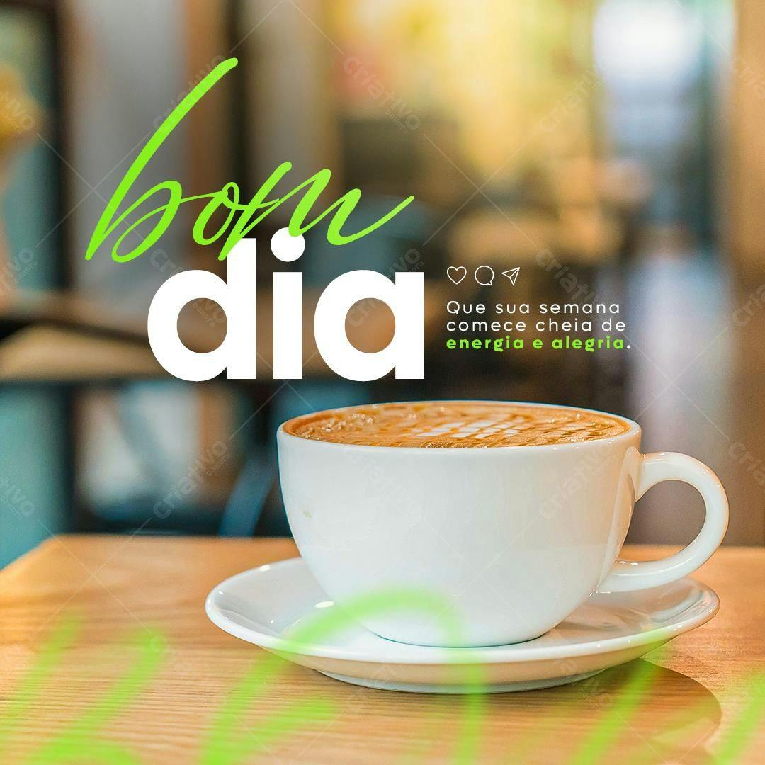Postagem Instagram Bom Dia PSD Editável