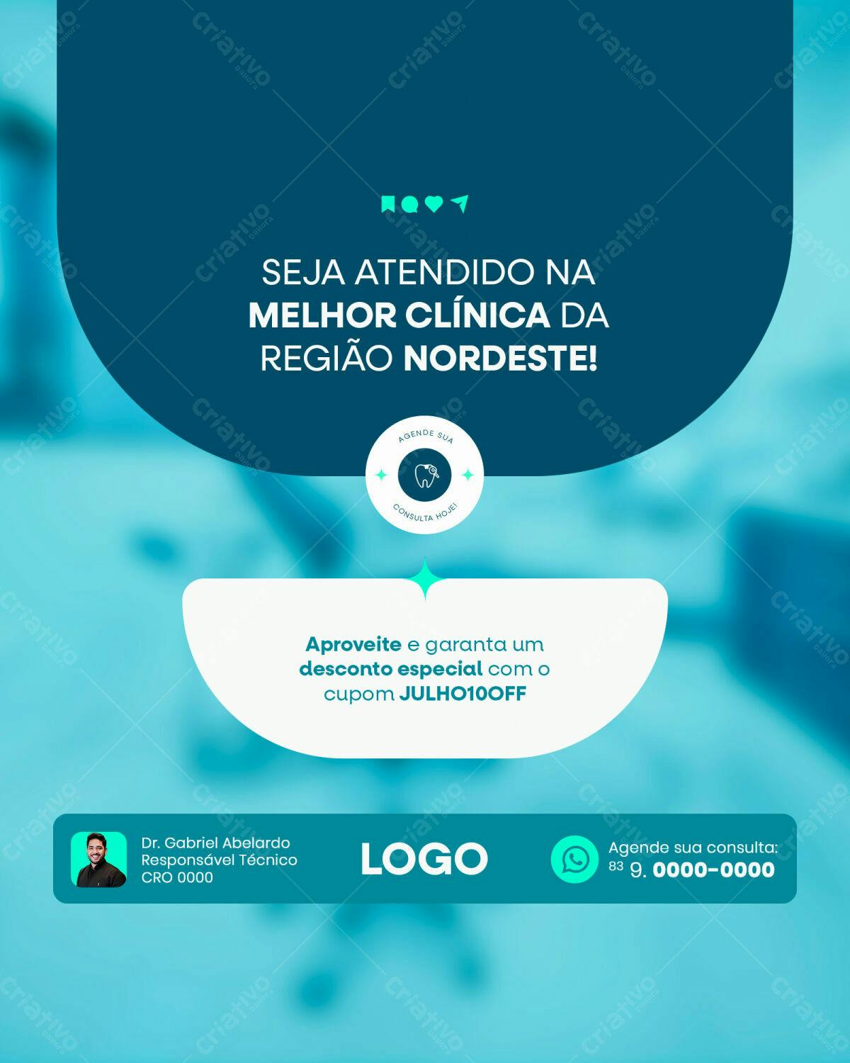 Post para Clínica Odontológica PSD Editável