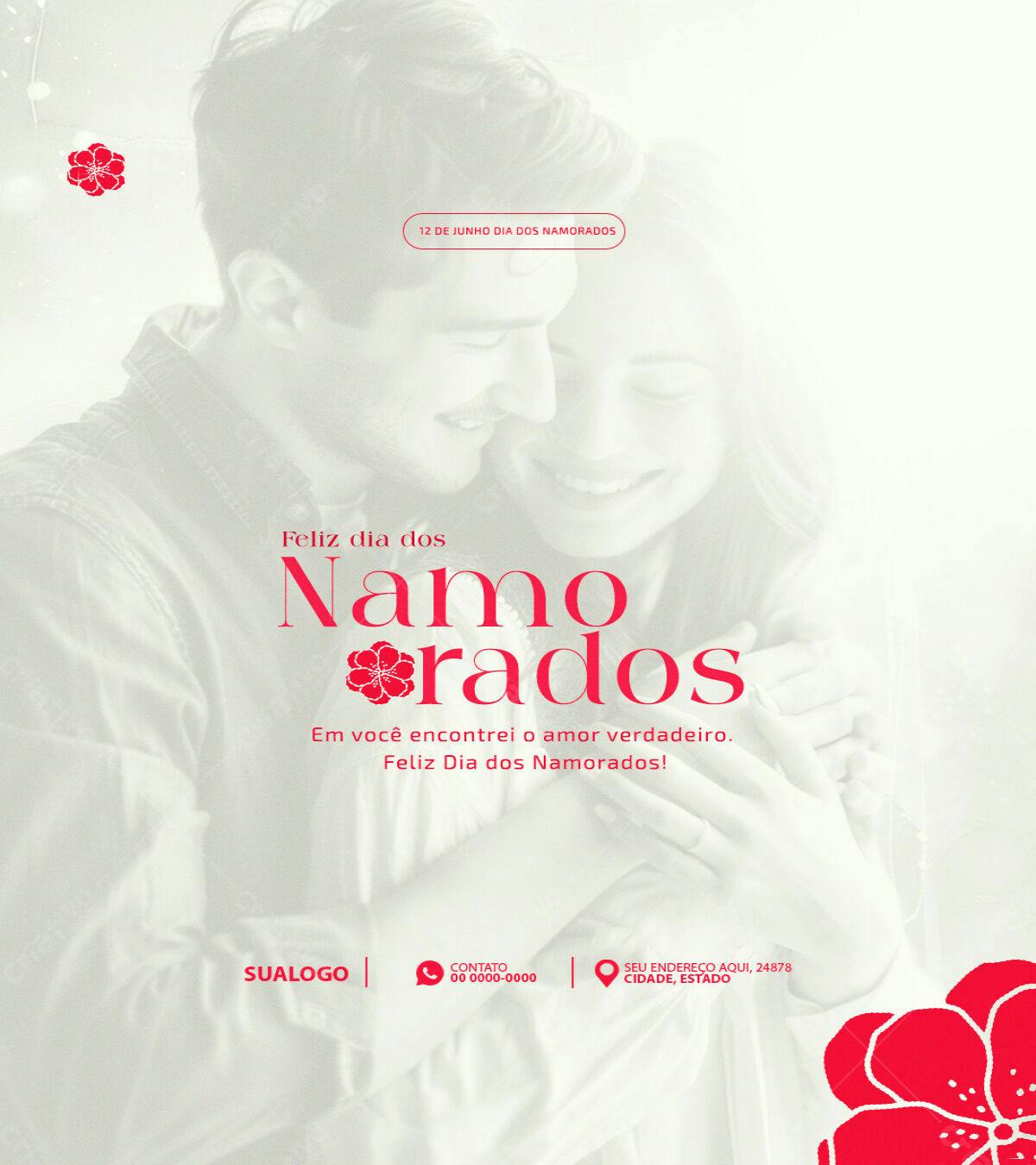 Flyer Dia dos Namorados PSD Editável