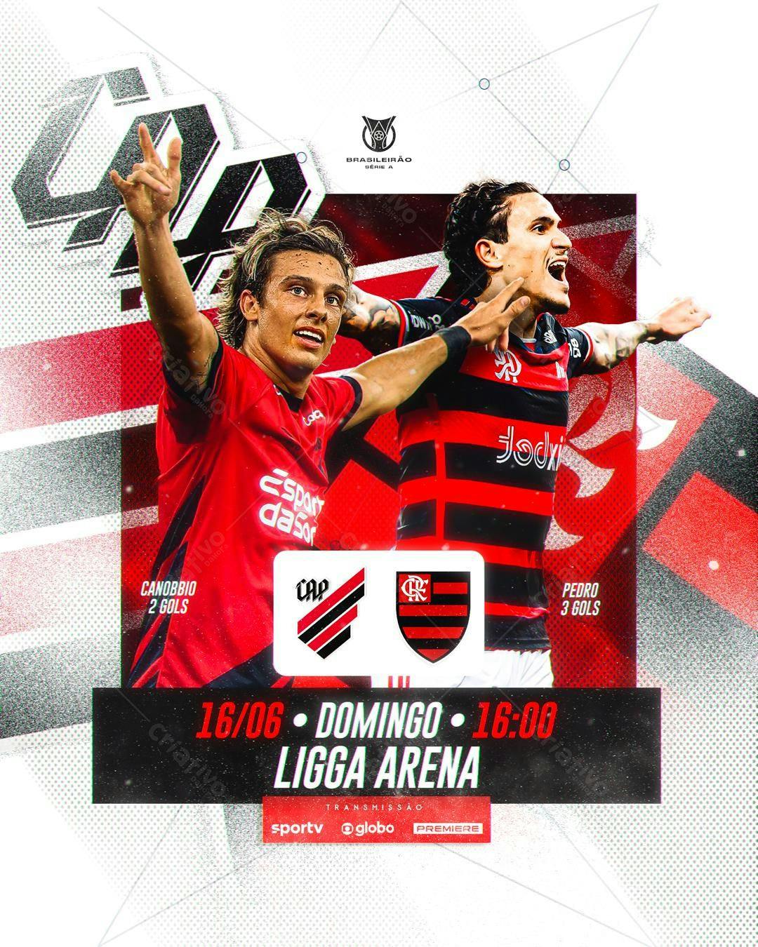 Flyer Jogo Flamengo x Corinthians PSD Editável