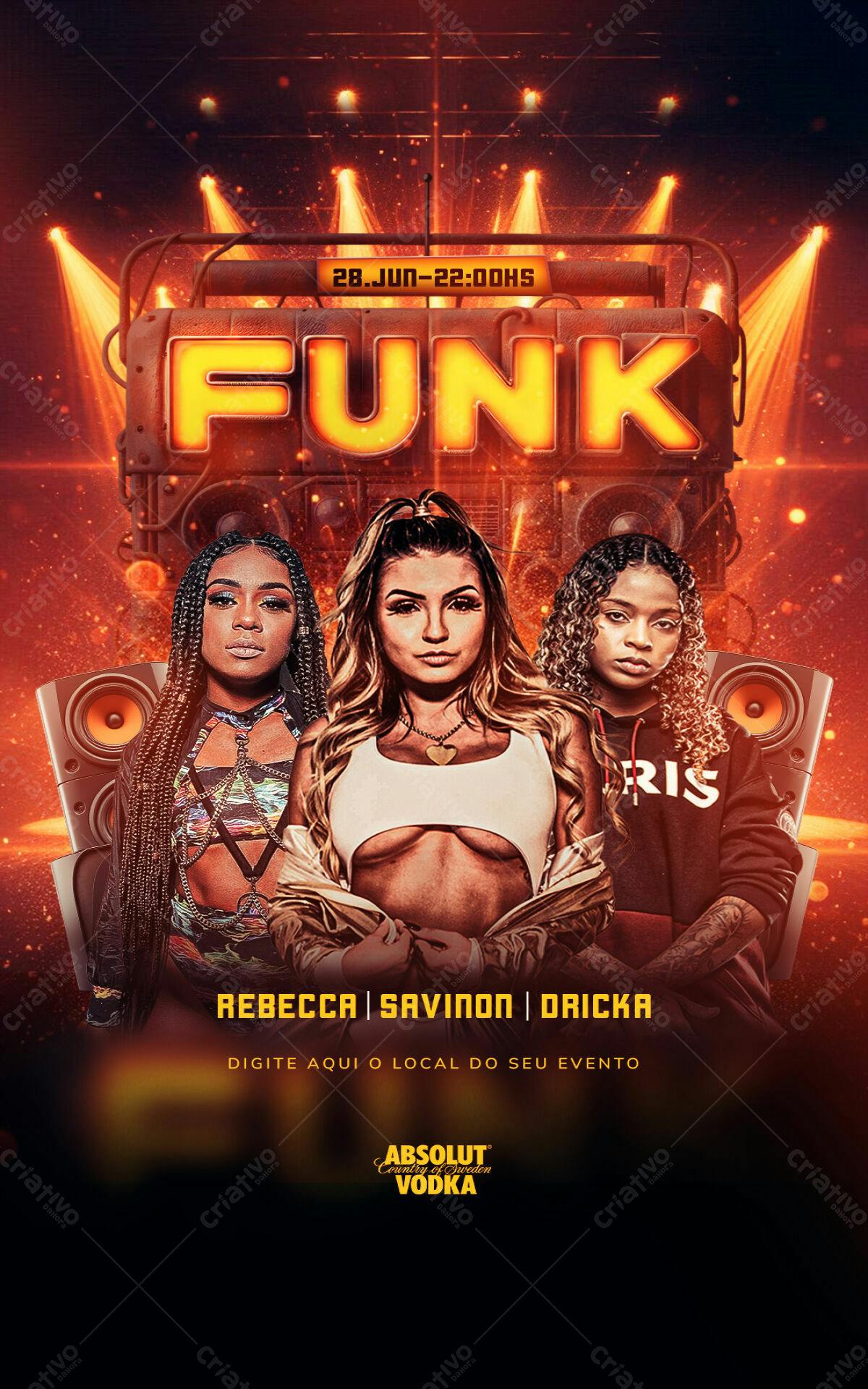 Flyer Festa Funk PSD Editável
