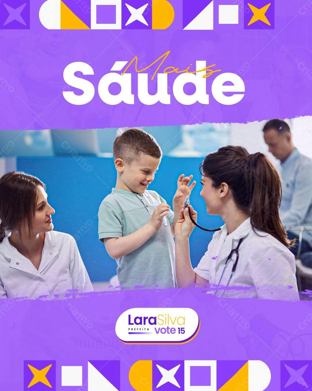 Flyer Campanha Política Saúde PSD Editável