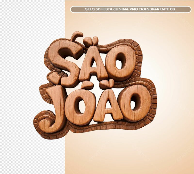 Selo 3d festa junina png transparante 03