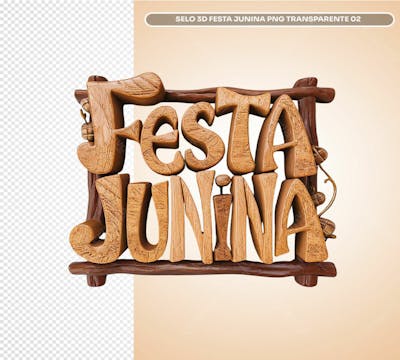 SELO 3D FESTA JUNINA PNG TRANSPARANTE 02