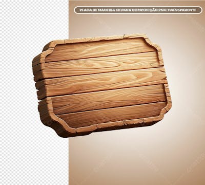 Placa De Madeira 3Dplaca De Madeira 3D Para Composição Png Transparente 08