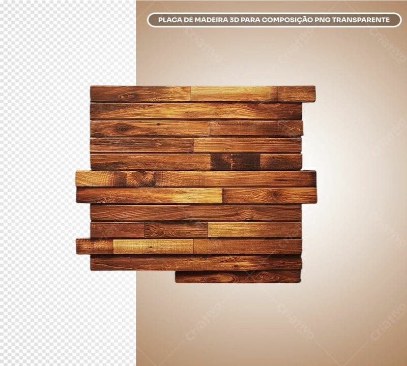 Placa de madeira 3dplaca de madeira 3d para composição png transparente 07