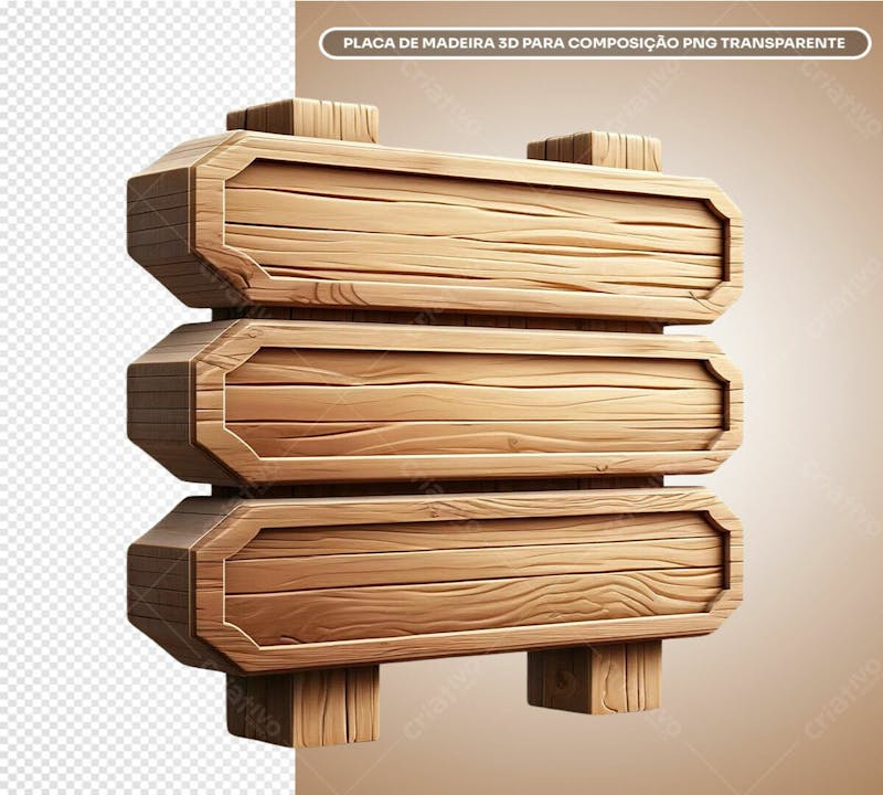 Placa de madeira 3dplaca de madeira 3d para composição png transparente 04