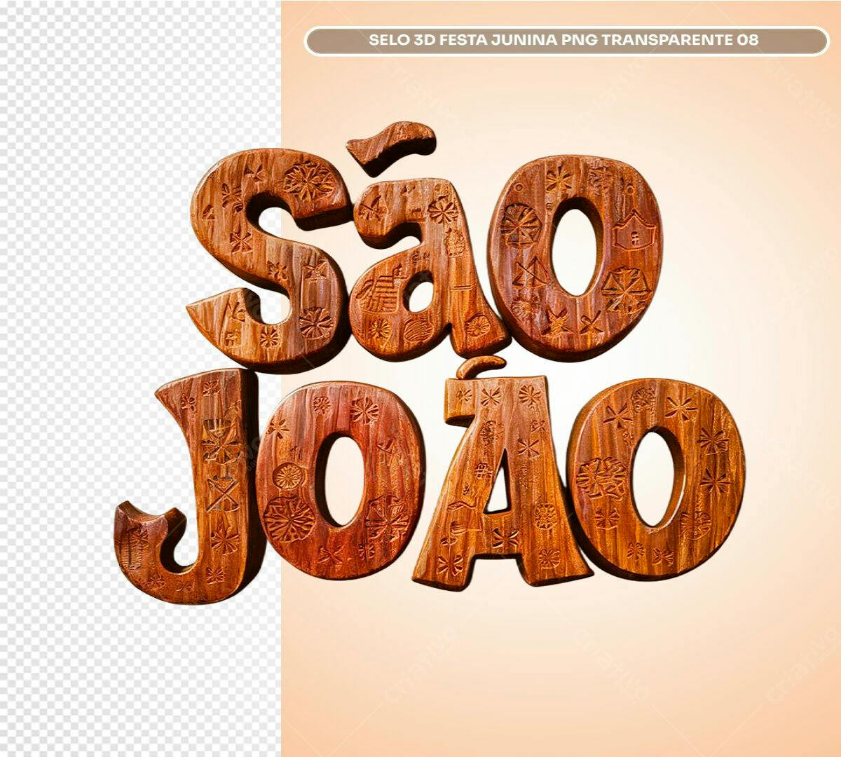 Selo Festa Junina São João PSD Editável