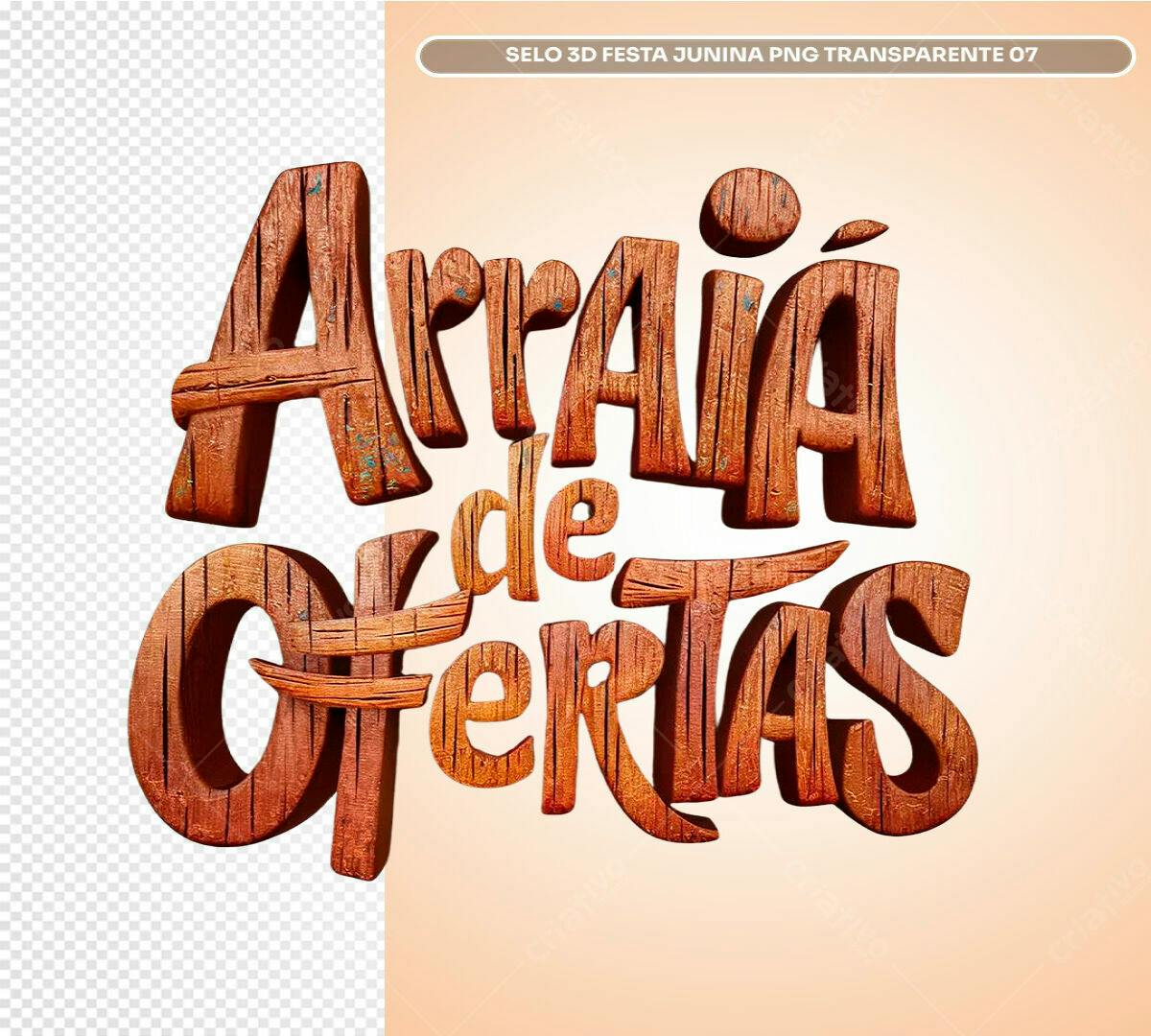 Selo Festa Junina Arraia de Ofertas PSD Editável