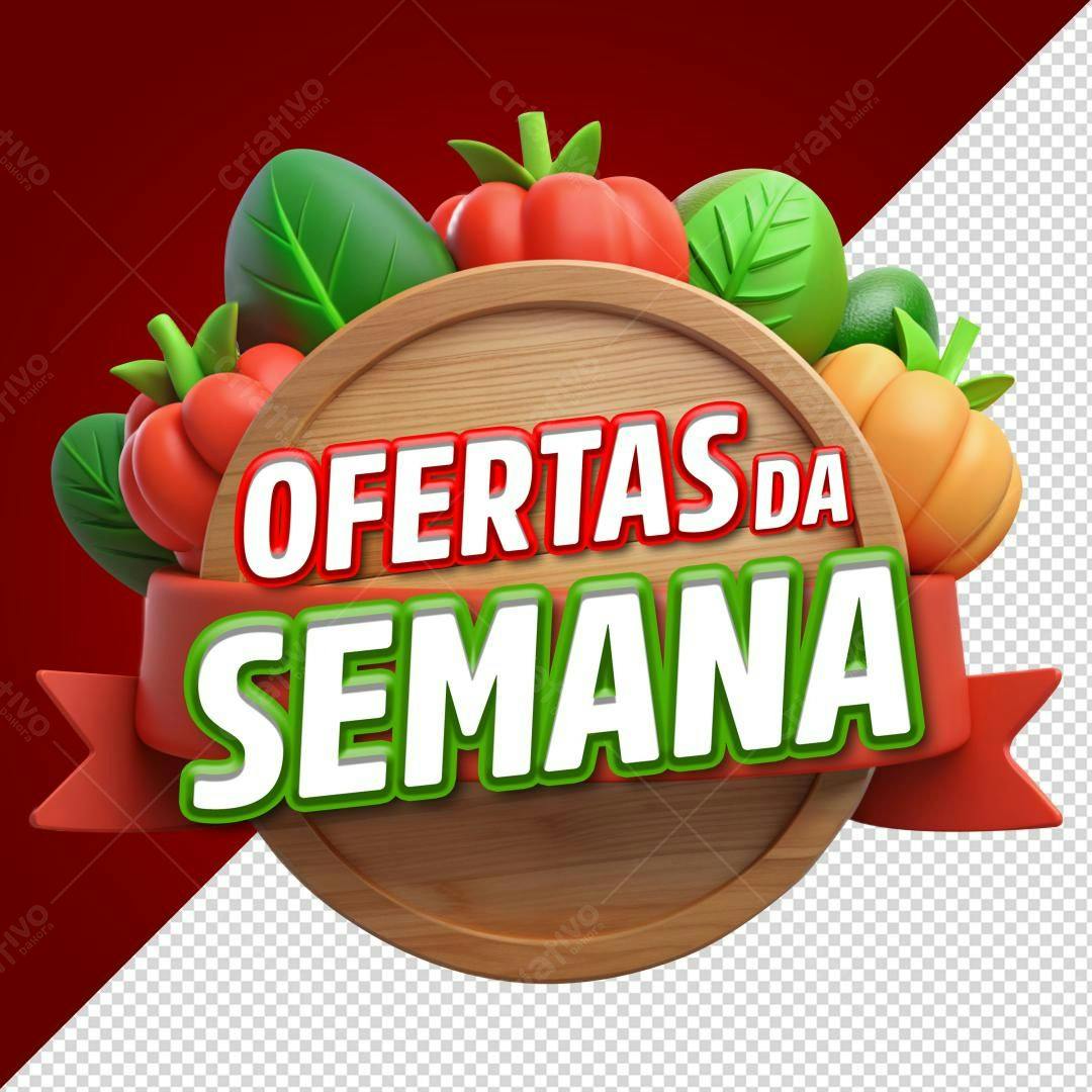 Banner Ofertas da Semana PNG com fundo transparente