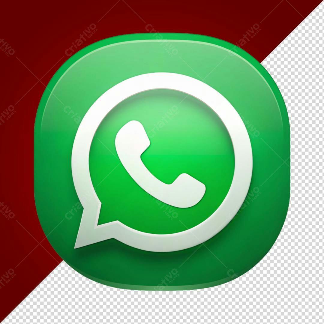 Ícone WhatsApp PNG com fundo transparente