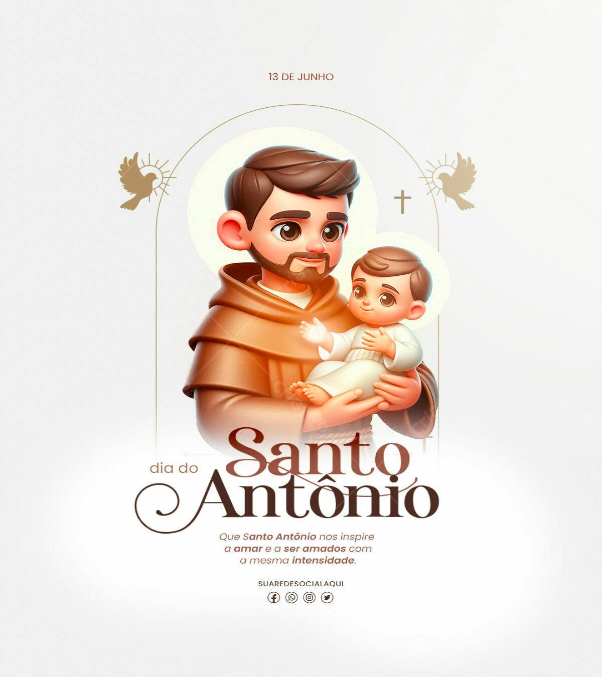 Imagem Dia de Santo Antônio PSD Editável
