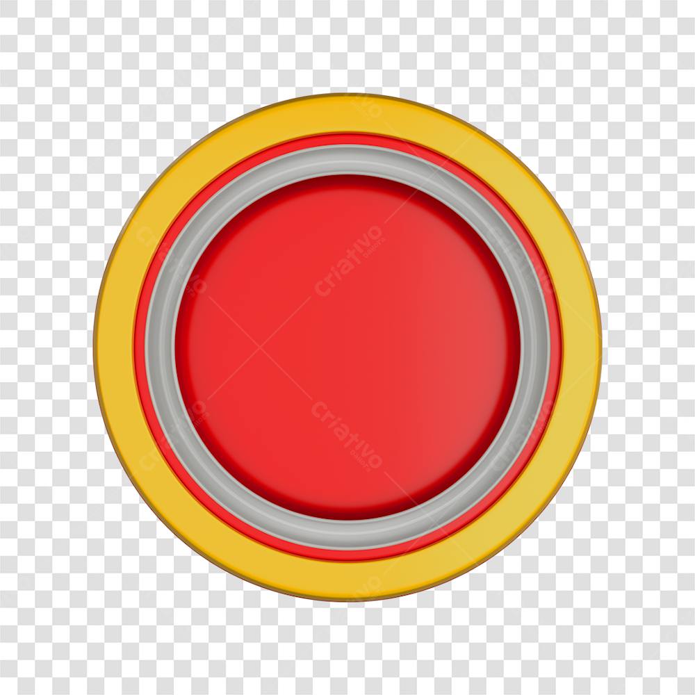 Elemento 3D Selo Para Composição Redondo circulo