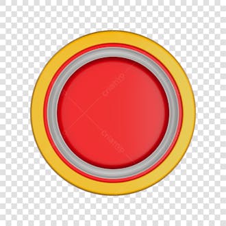 Elemento 3d selo para composição redondo circulo