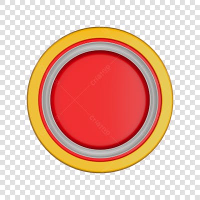 Elemento 3D Selo Para Composição Redondo circulo