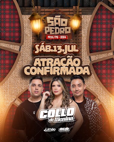 Atração confirmada collo de menina