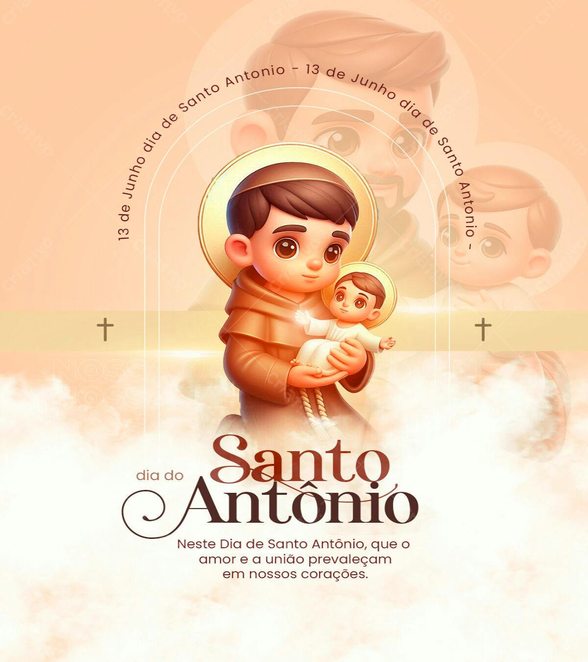 Flyer Dia de Santo Antônio PSD Editável