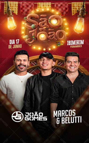 Evento flyer são joão story psd