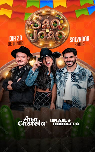 Evento são joão flyer story psd