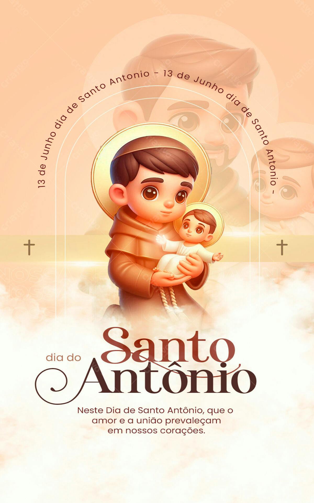 Flyer Dia de Santo Antônio PSD Editável