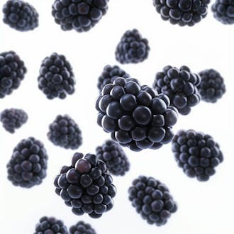 Imagem de blackberries flutuando