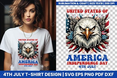 Ilustração Vetorial Águia Americana 4 de Julho SVG