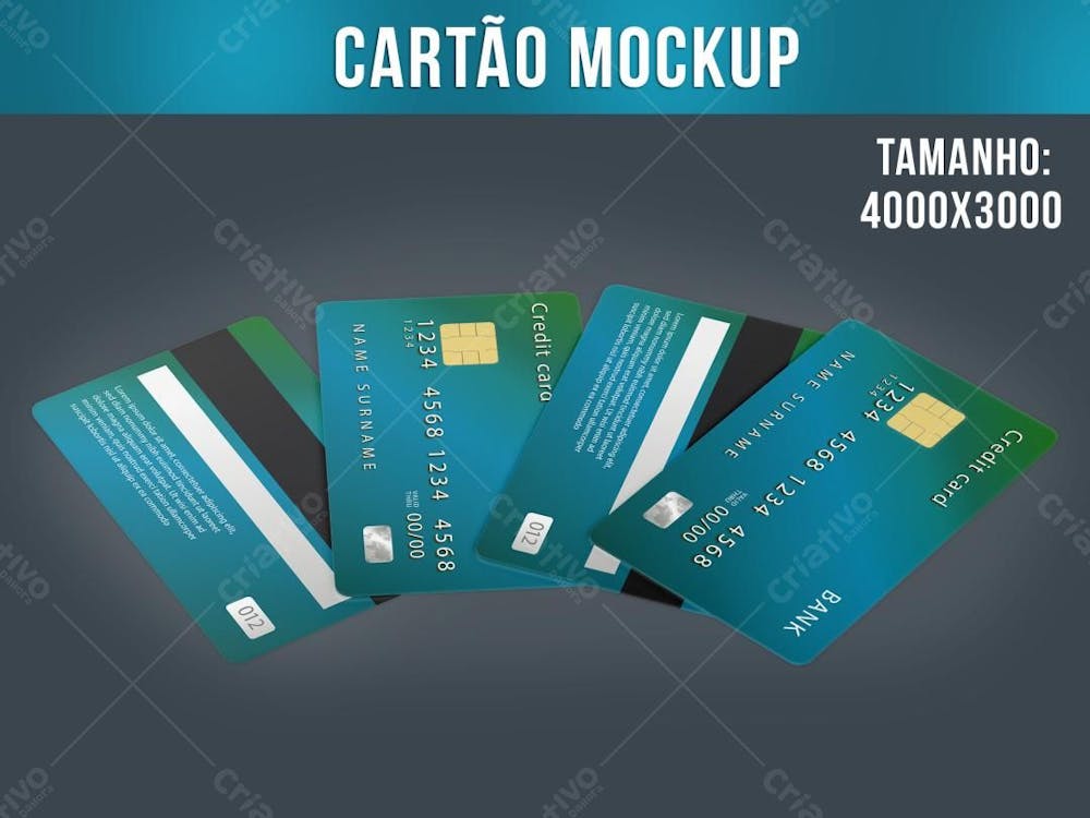 Cartão Crédito Débito Mockup