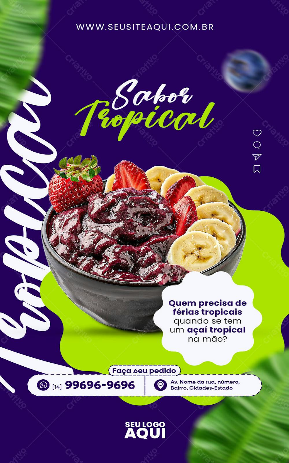 Story Açaíteria Açaí Social Media
