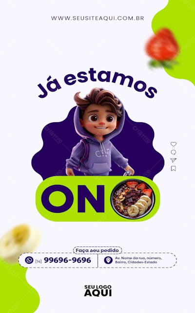 Story Açaíteria Açaí Social Media