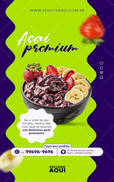Story Açaíteria Açaí Social Media