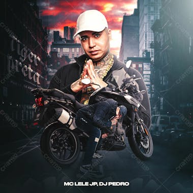 Capa de spotify mc lele jp tiger preta