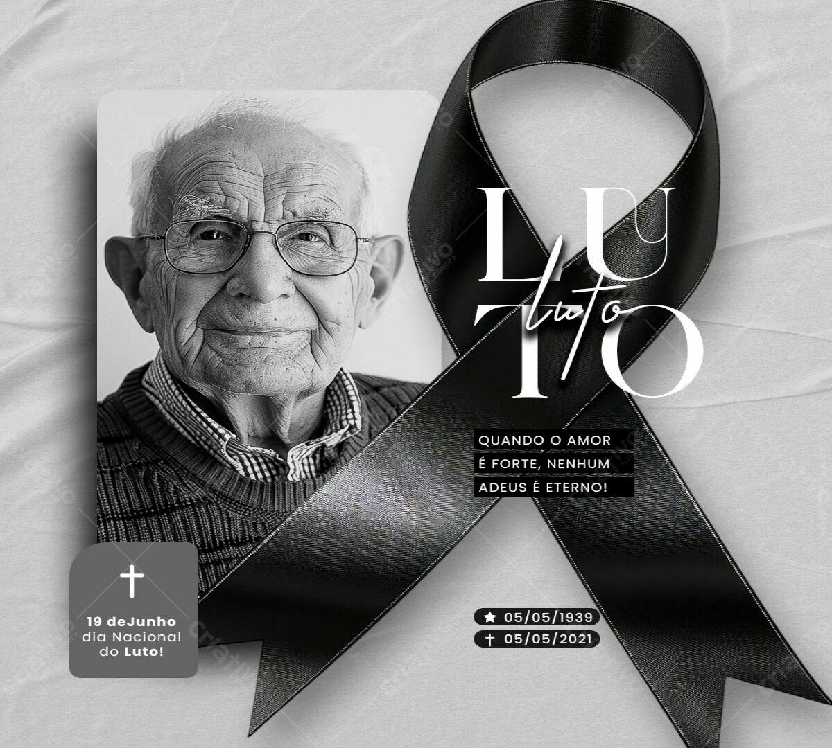 Flyer Dia Nacional do Luto PSD Editável