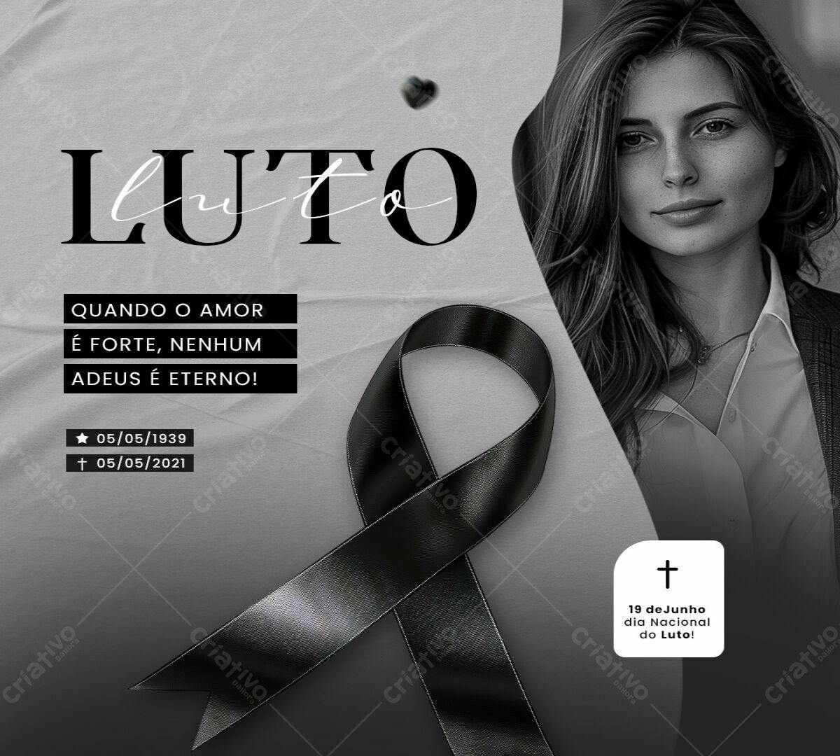 PSD para Dia Nacional do Luto Editável