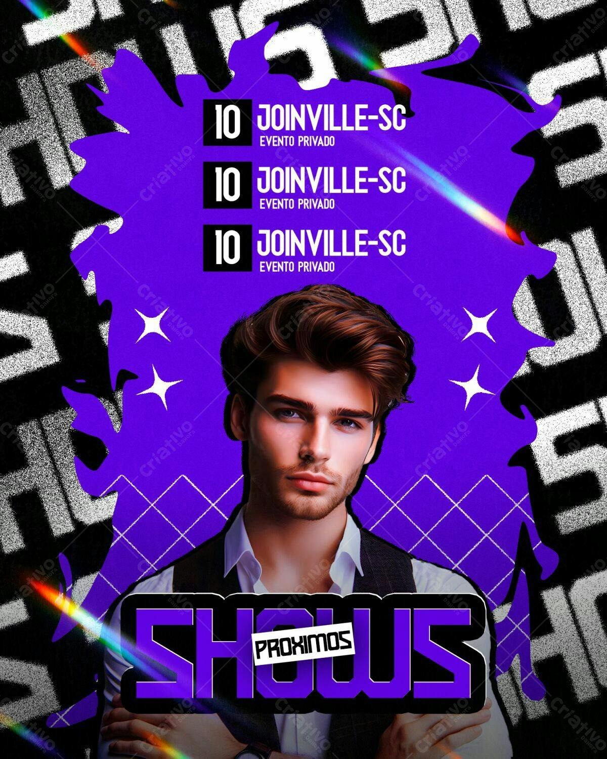 Flyer para Evento Privado em Joinville PSD Editável