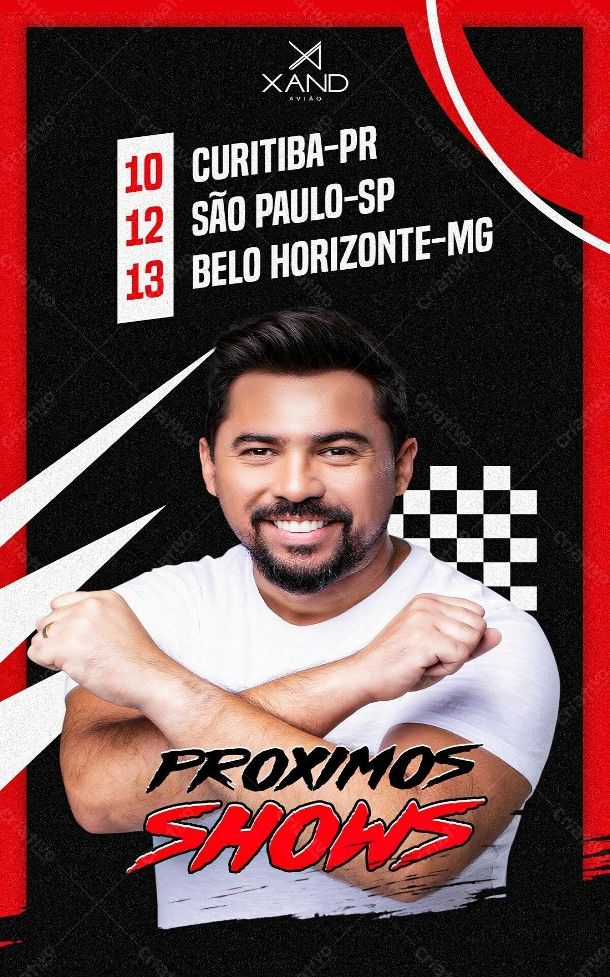 Flyer para Shows do Xand Avião PSD Editável