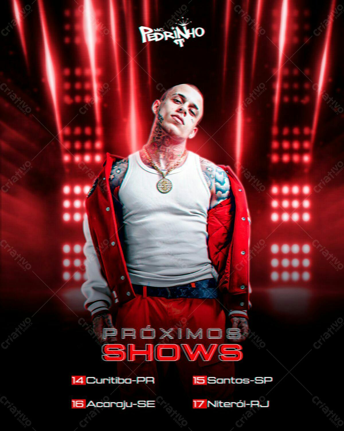 Flyer para Shows MC Pedrinho PSD Editável