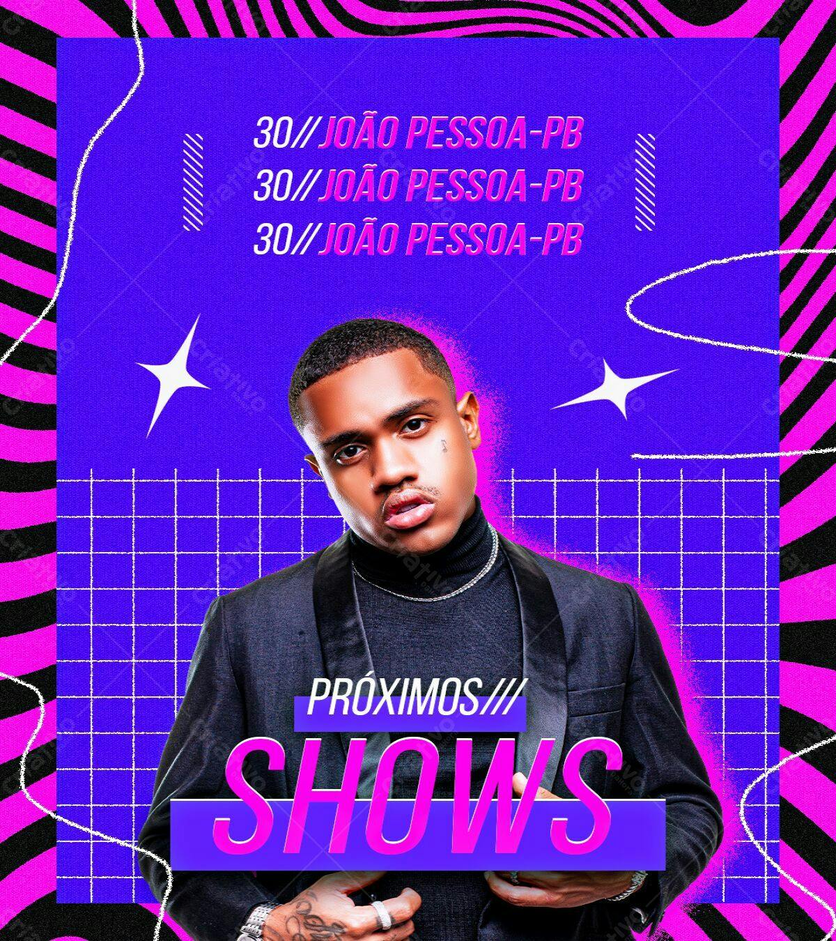 Flyer para Shows João Pessoa PSD Editável