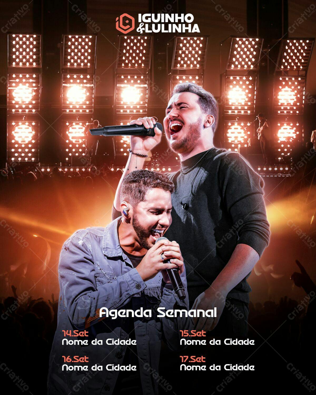Flyer para Show Iguininho & Lulinha PSD Editável