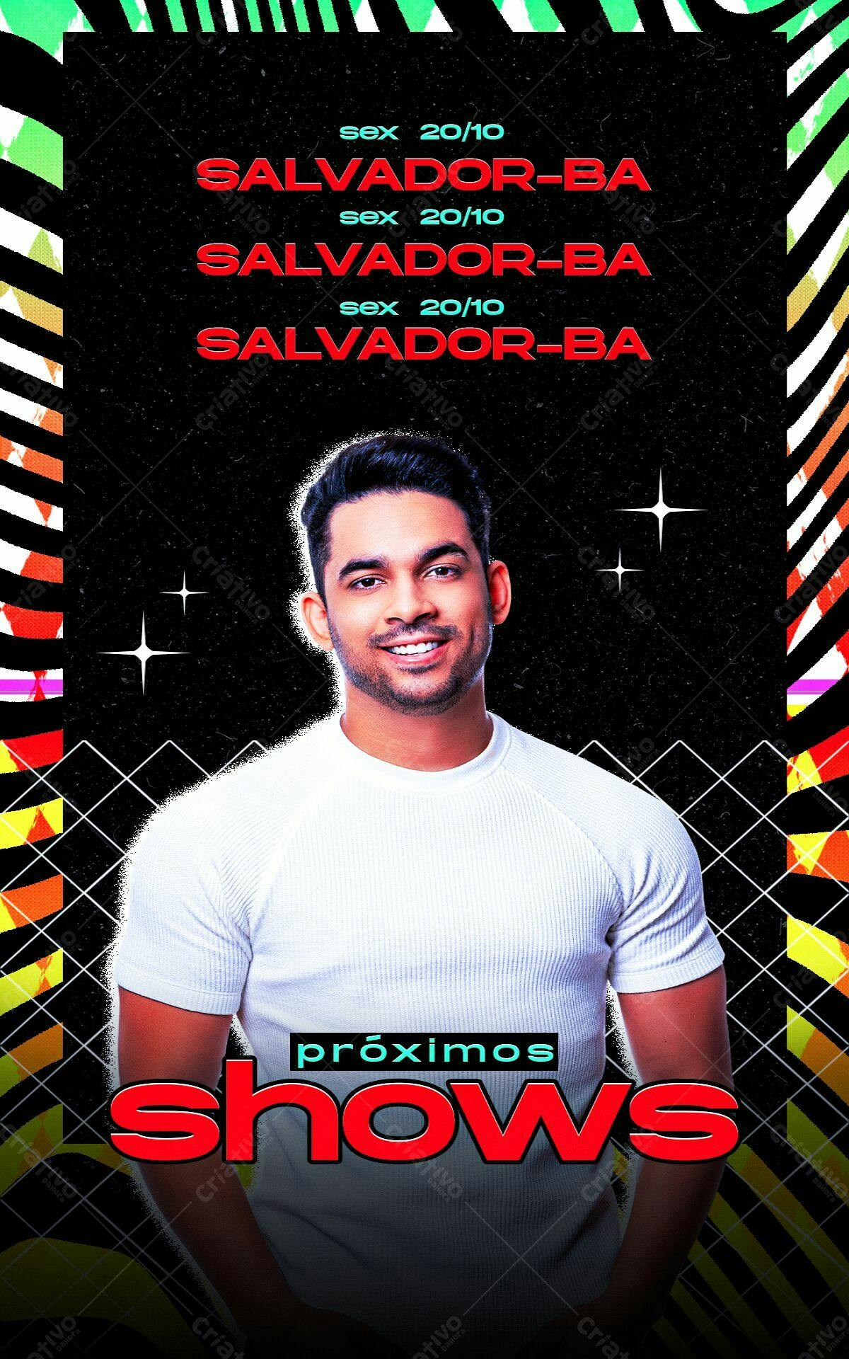 Flyer para Shows em Salvador PSD Editável