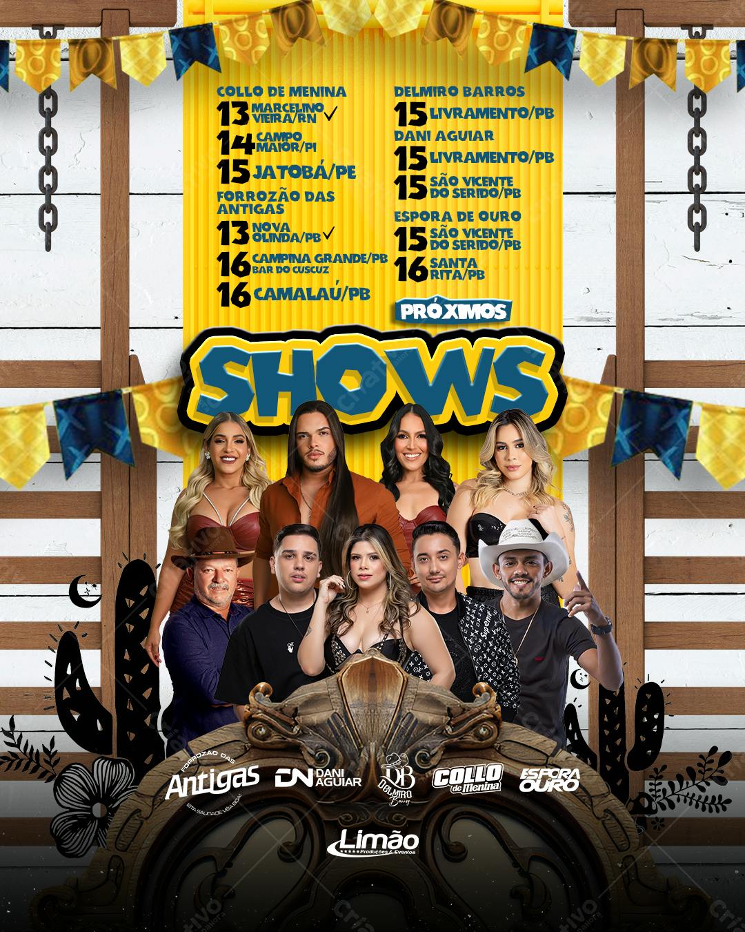 Flyer Shows Sertanejo PSD Editável