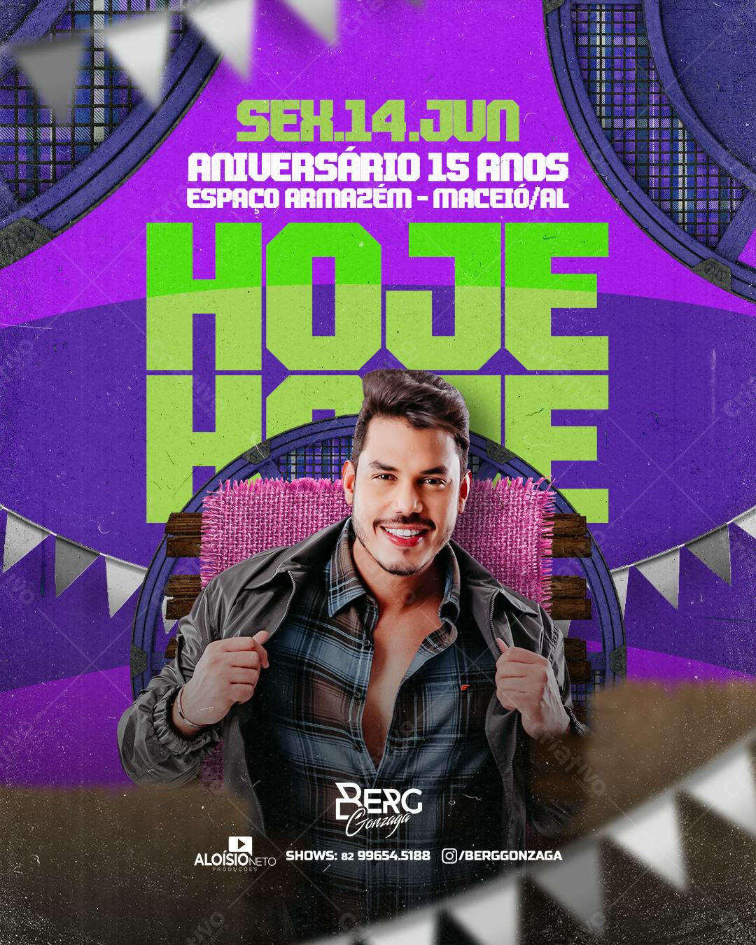 Flyer Aniversário 15 Anos PSD Editável