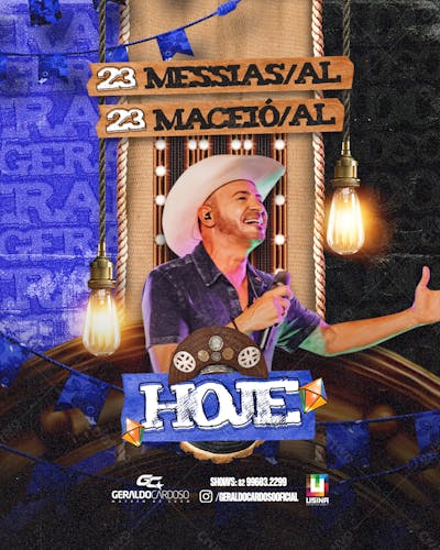 Hoje São João festa junina - Geraldo Cardoso (Feed E Stories)