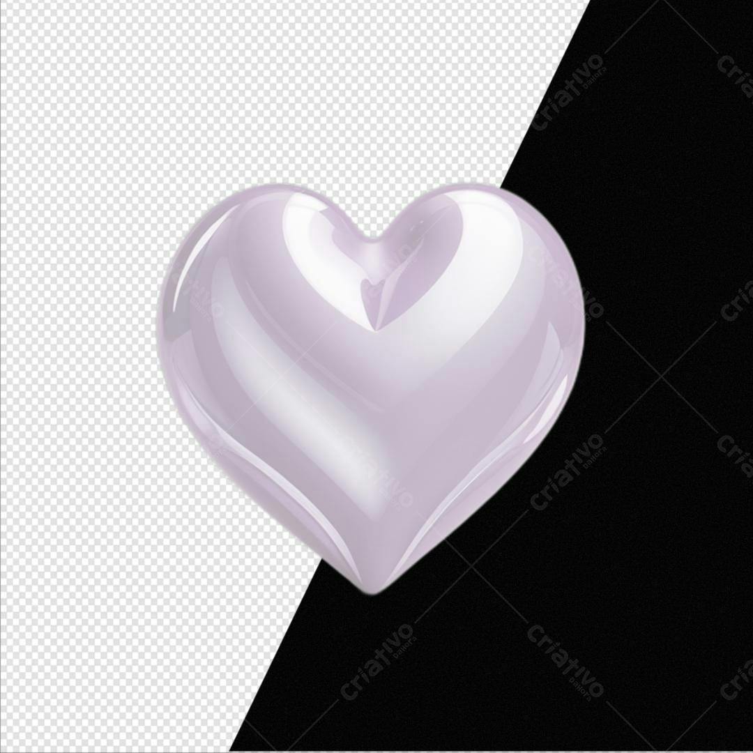 Icone Dia dos Namorados Coração Lilás PNG com fundo transparente
