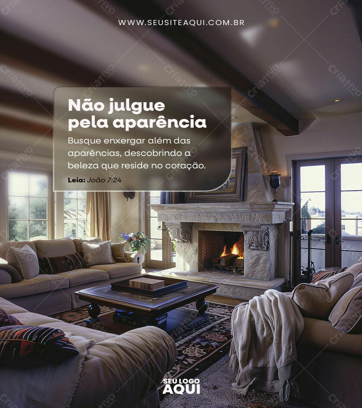 PSD para Inspiração de Decoração de Sala PSD Editável