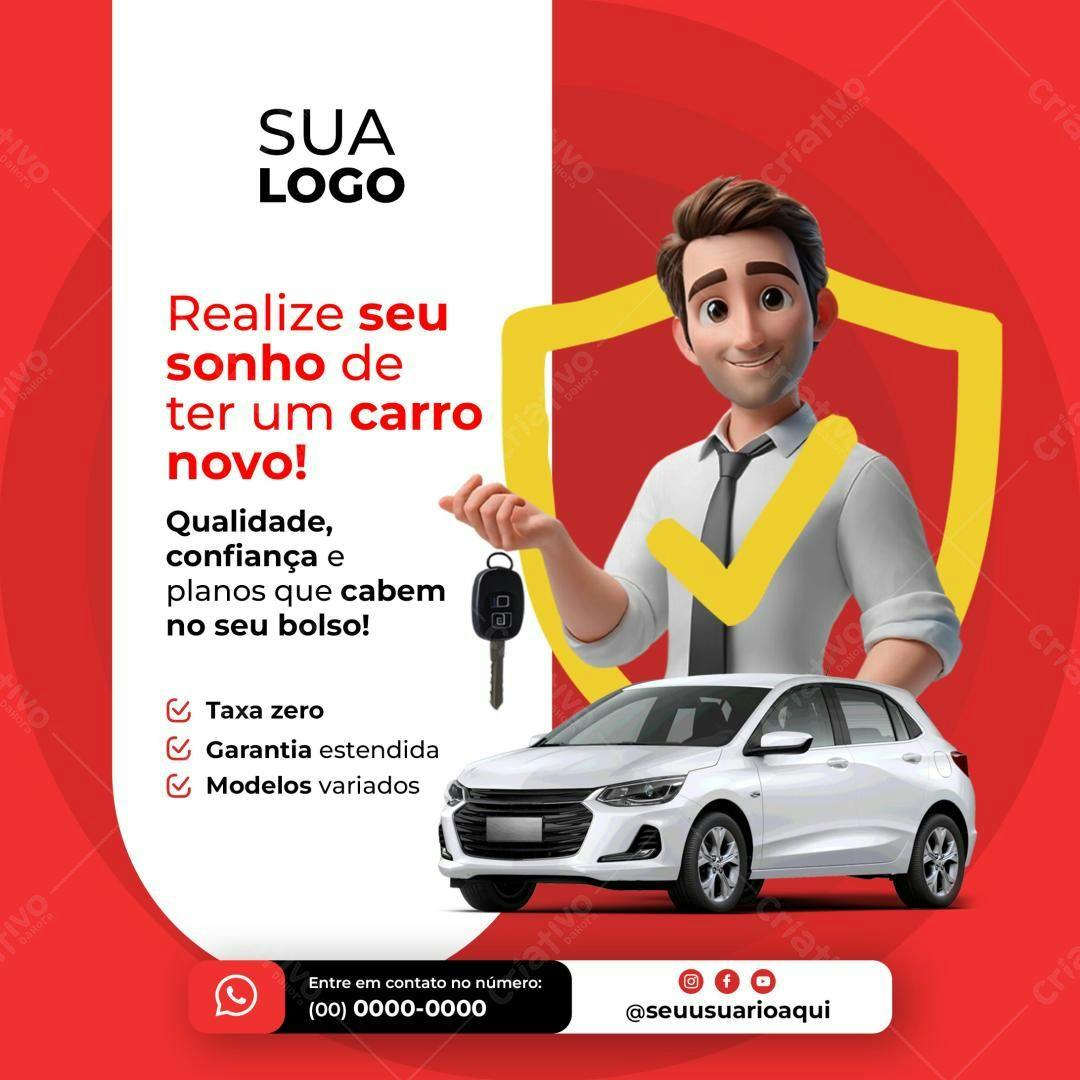 Flyer Financiamento de Carro PSD Editável