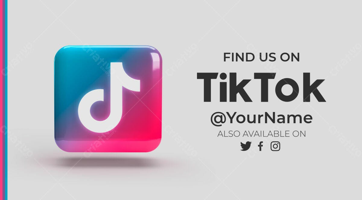 Banner TikTok PSD Editável
