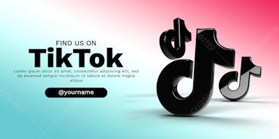 Ícone E Maquete Do Aplicativo Tik Tok