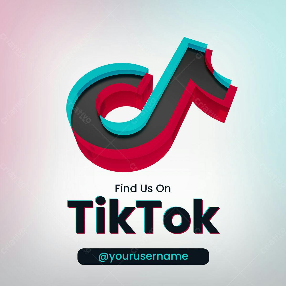 Post para TikTok PSD Editável