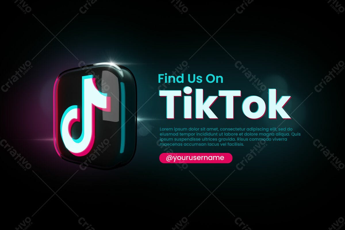 Banner TikTok PSD Editável